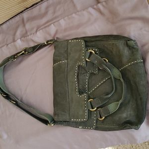 Lucky Green Leather Vintage Purse